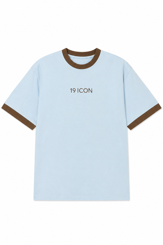 Essential Ringer 19 ICON T Shirt-l.blue