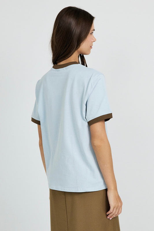 Essential Ringer 19 ICON T Shirt-l.blue