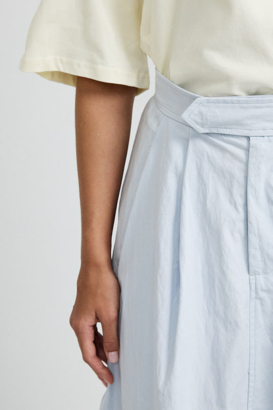 Classic Cotton A-Line Midi Skirt – Baby Blue