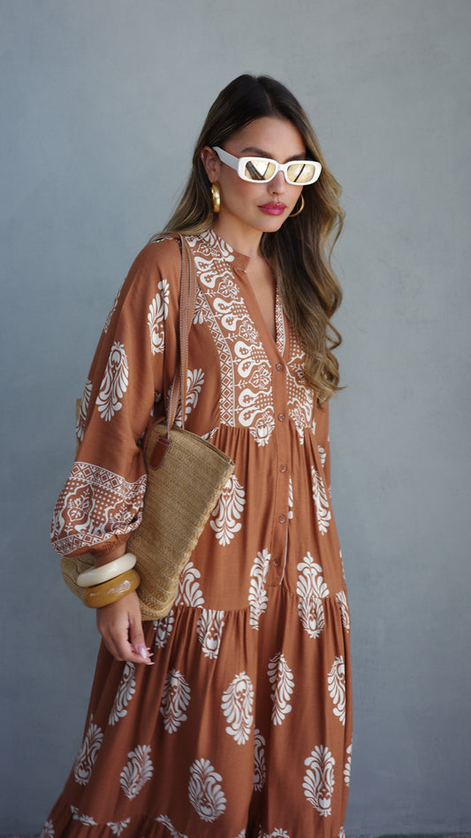 גלביה קומות כפתורים אריקה | חום