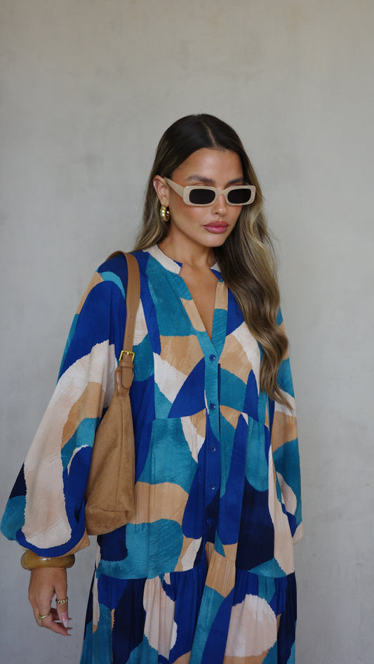 גלביה קומות כפתורים אמיליה | טורקיז/בז