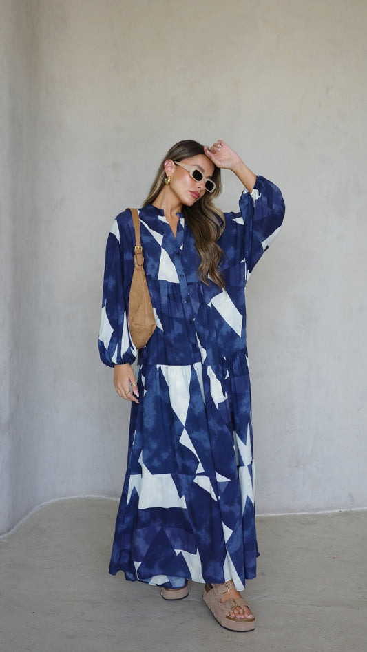 גלביה קומות כפתורים אמיליה | כחול