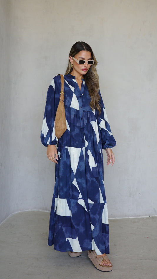 גלביה קומות כפתורים אמיליה | כחול