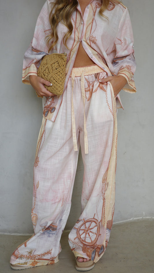 חליפת מכנס סנטיאגו | בז/חום