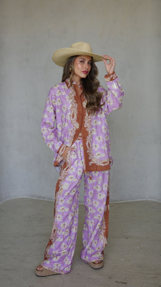 חליפת מכנס פאפוס | סגול