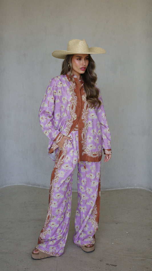 חליפת מכנס פאפוס | סגול