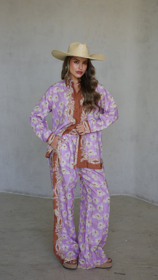 חליפת מכנס פאפוס | סגול