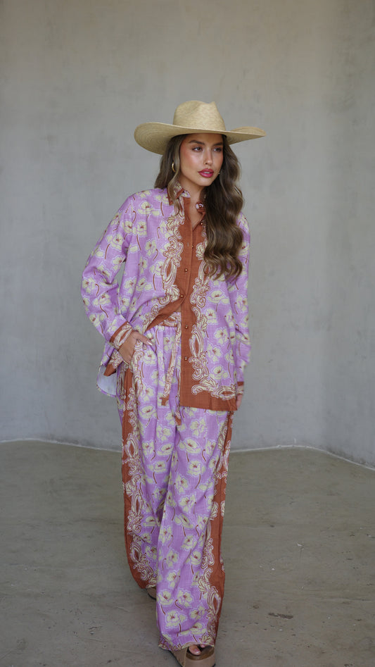 חליפת מכנס פאפוס | סגול