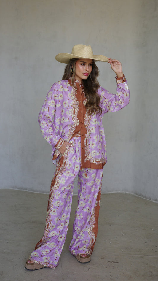 חליפת מכנס פאפוס | סגול