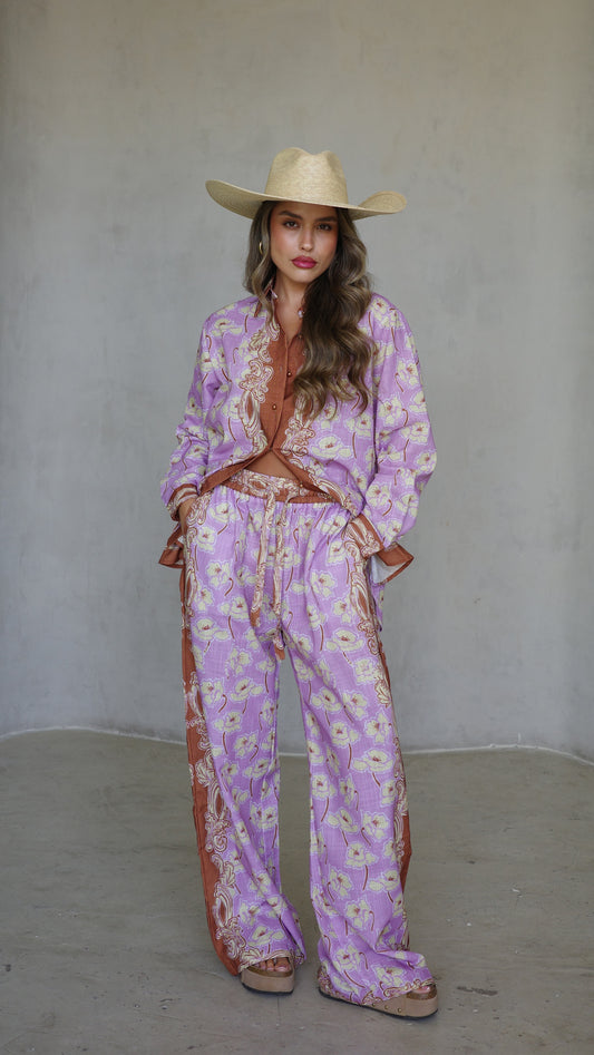 חליפת מכנס פאפוס | סגול