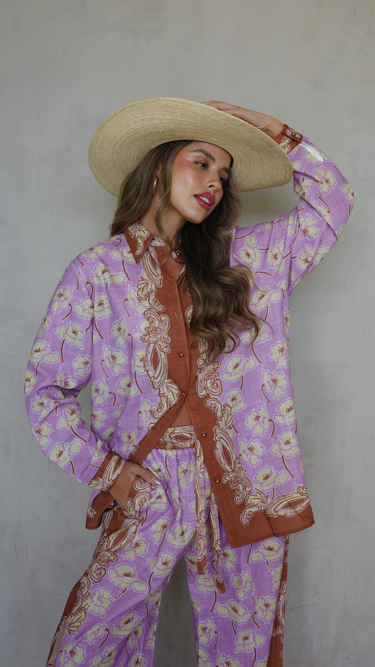 חליפת מכנס פאפוס | סגול