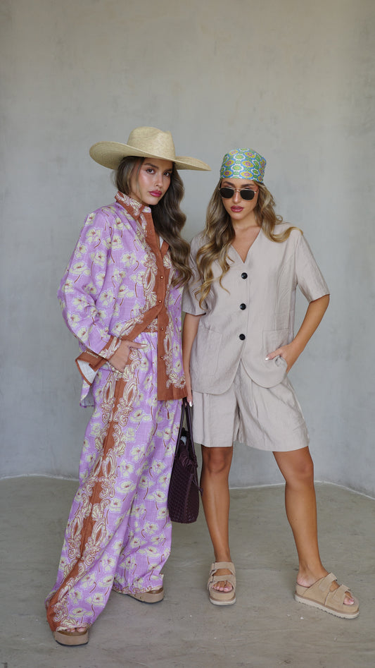 חליפת מכנס פאפוס | סגול