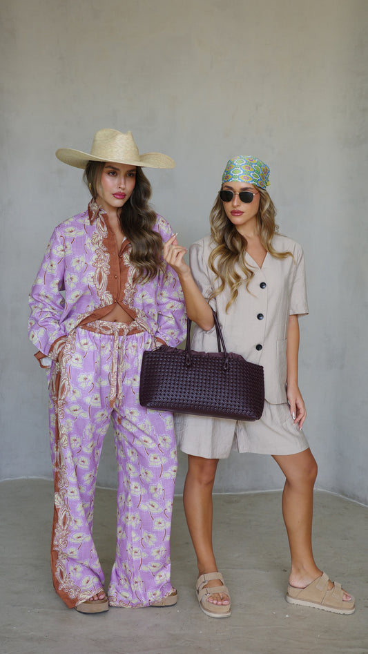 חליפת מכנס פאפוס | סגול