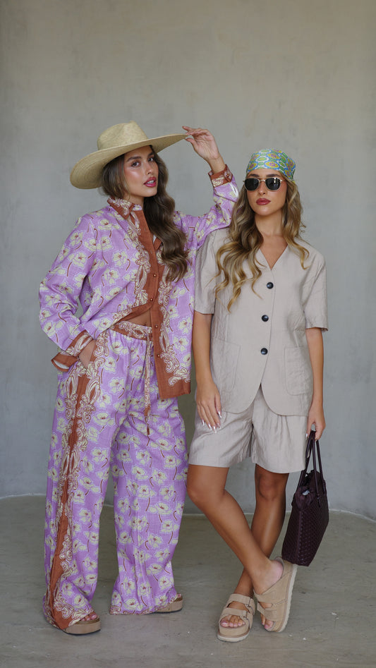 חליפת מכנס פאפוס | סגול