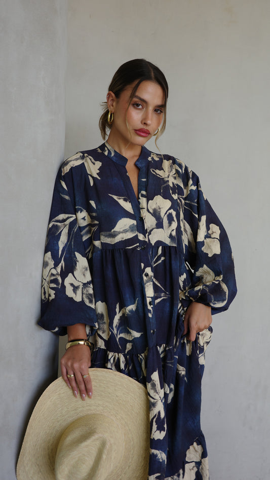 שמלת גלביה קומות עמליה | כחול