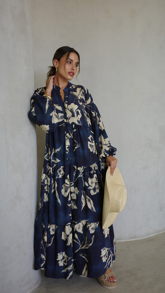 שמלת גלביה קומות עמליה | כחול