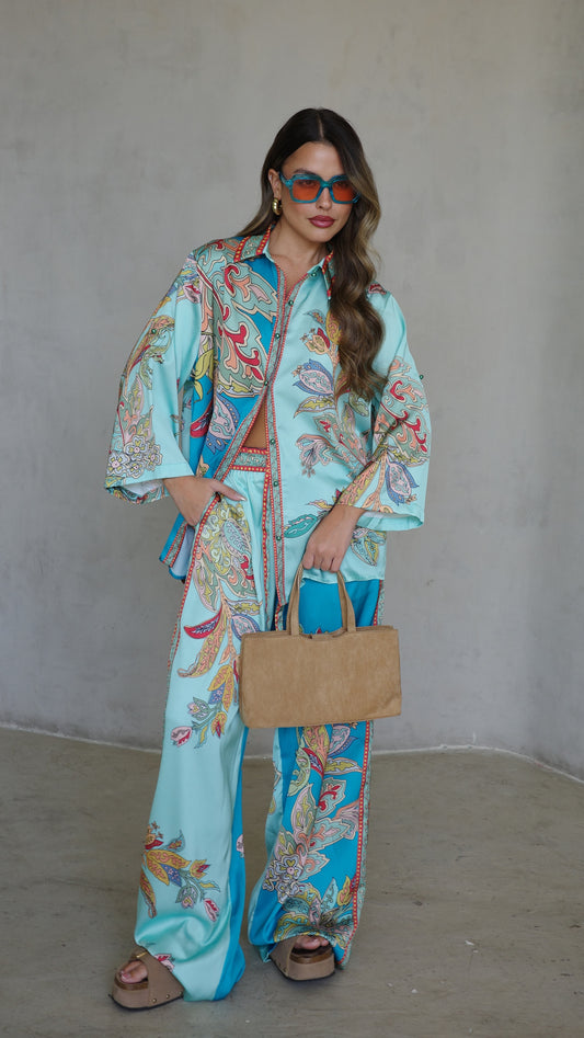 חליפת מכנס סיישל | טורקיז