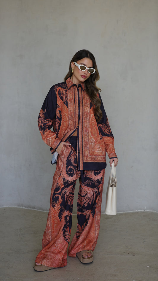 חליפת מכנס צימרמן | כחול/כתום