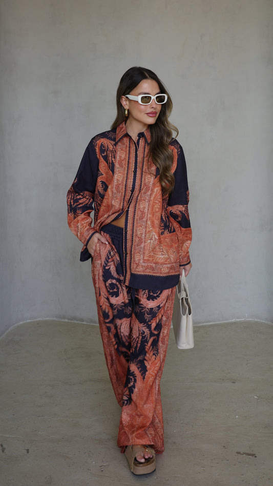 חליפת מכנס צימרמן | כחול/כתום