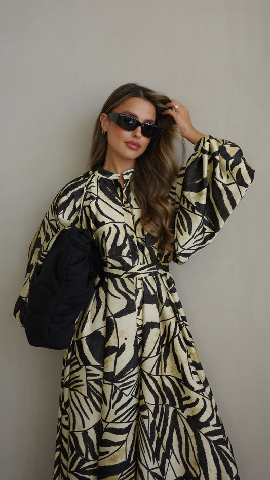 שמלת קלוש אוברסייז כפתורים סידני | בז