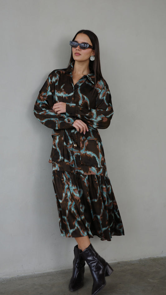 שמלת קלוש מידי מלמלה ביאטריס | חום