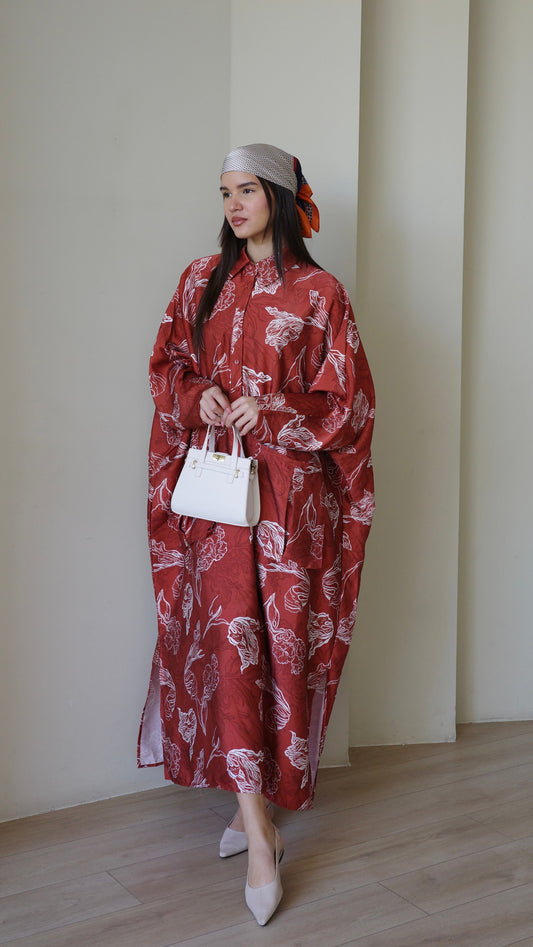 שמלת אוברסיז עטלף כריסטינה | חמרה