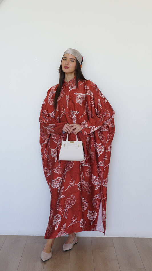 שמלת אוברסיז עטלף כריסטינה | חמרה