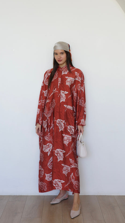 שמלת אוברסיז עטלף כריסטינה | חמרה