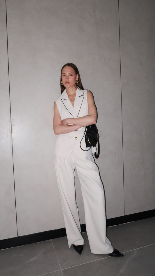 חליפת מכנס ווסט מונאקו | שמנת