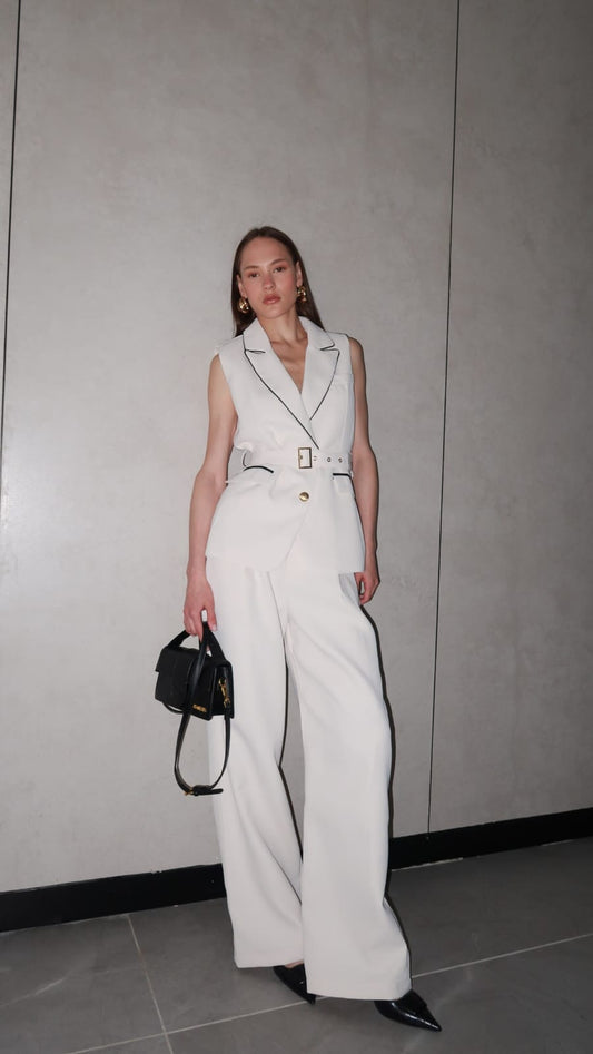 חליפת מכנס ווסט מונאקו | שמנת