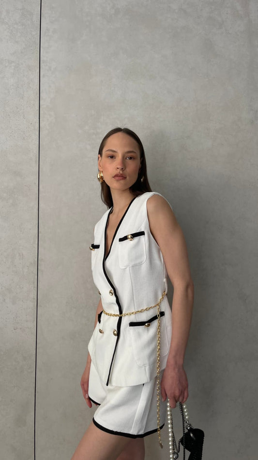 חליפת שורט ווסט ויטון | לבן