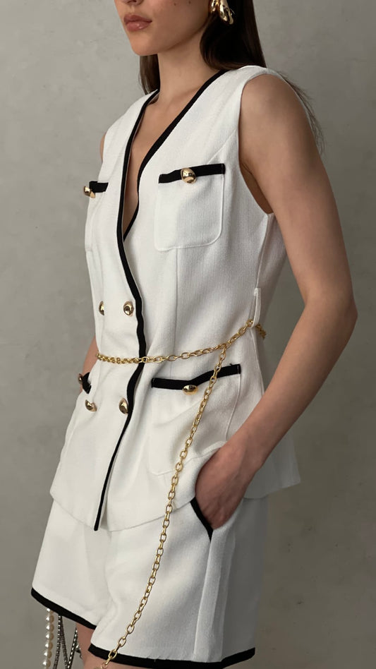 חליפת שורט ווסט ויטון | לבן