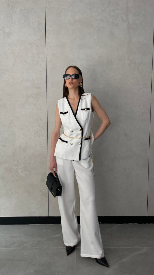 חליפת מכנס ווסט ויטון | לבן