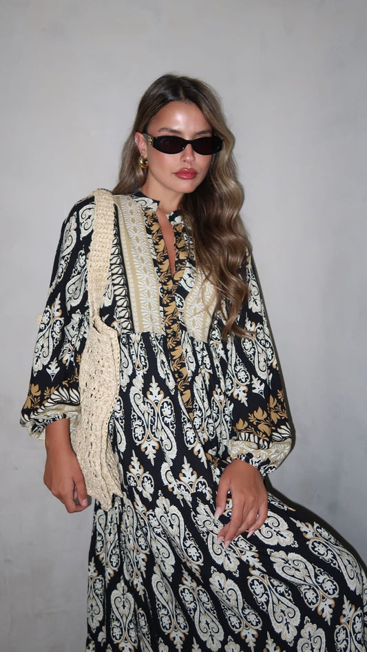 גלביה קומות כפתורים קייטלין | שחור