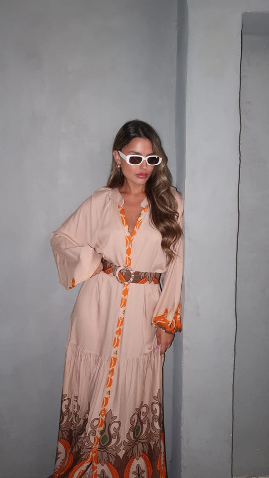 גלביה קומות חגורה מלאני | בז