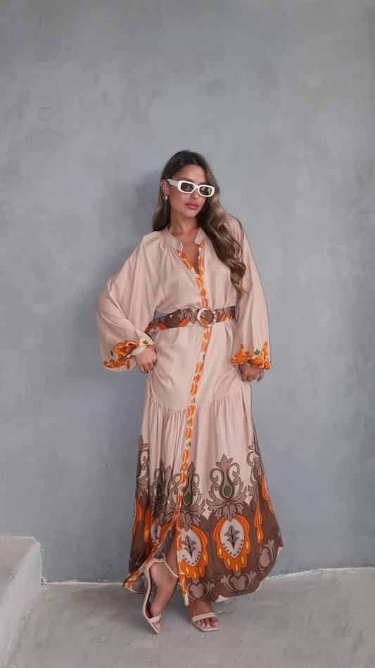 גלביה קומות חגורה מלאני | בז