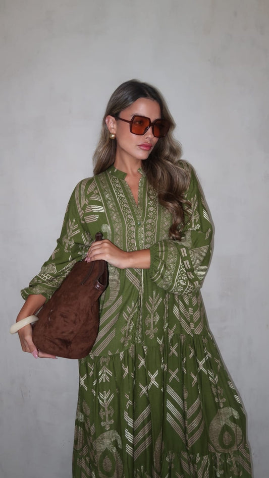 גלביה קומות כפתורים וירגיניה | ירוק