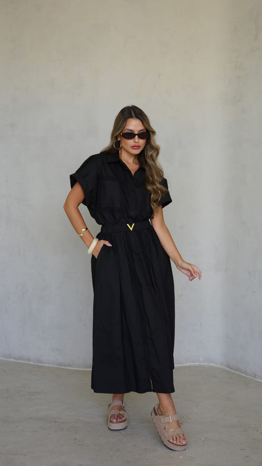 חליפת חצאית קלוש פוקט | שחור