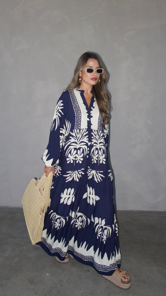 גלביה קומות כפתורים ברנדה | כחול