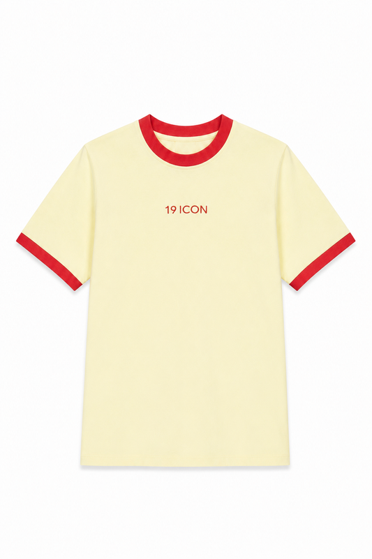 Essential Ringer 19 ICON T Shirt-yellow