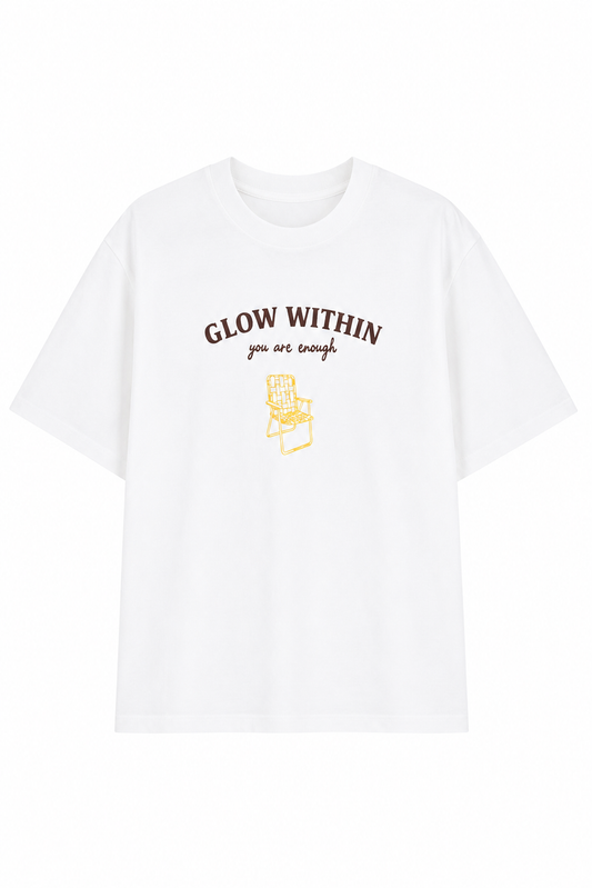 Glow Within Oversized T-Shirt – White