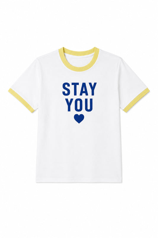 Premium Graphic T-Shirt - White|yellow