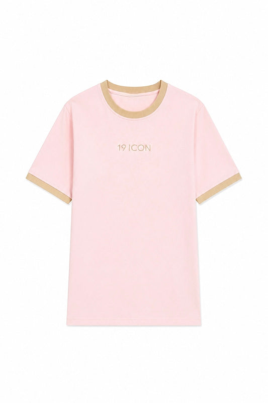 Essential Ringer 19 ICON T Shirt-pink