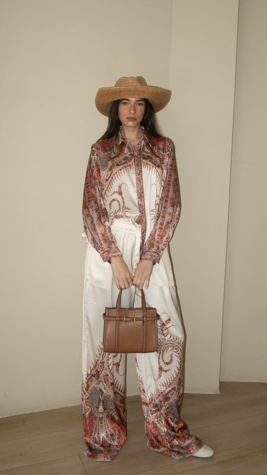 חליפת מכנס מלאניה | שמנת