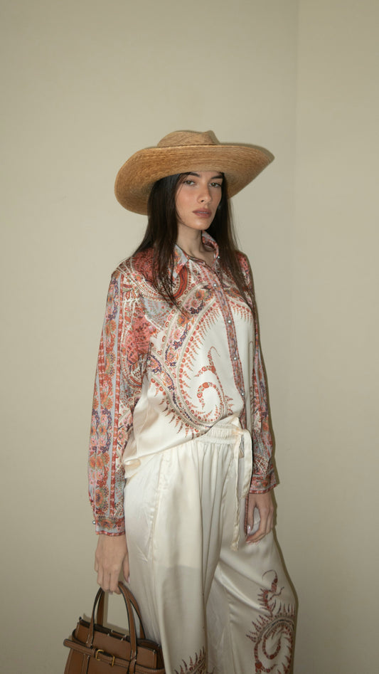 חליפת מכנס מלאניה | שמנת