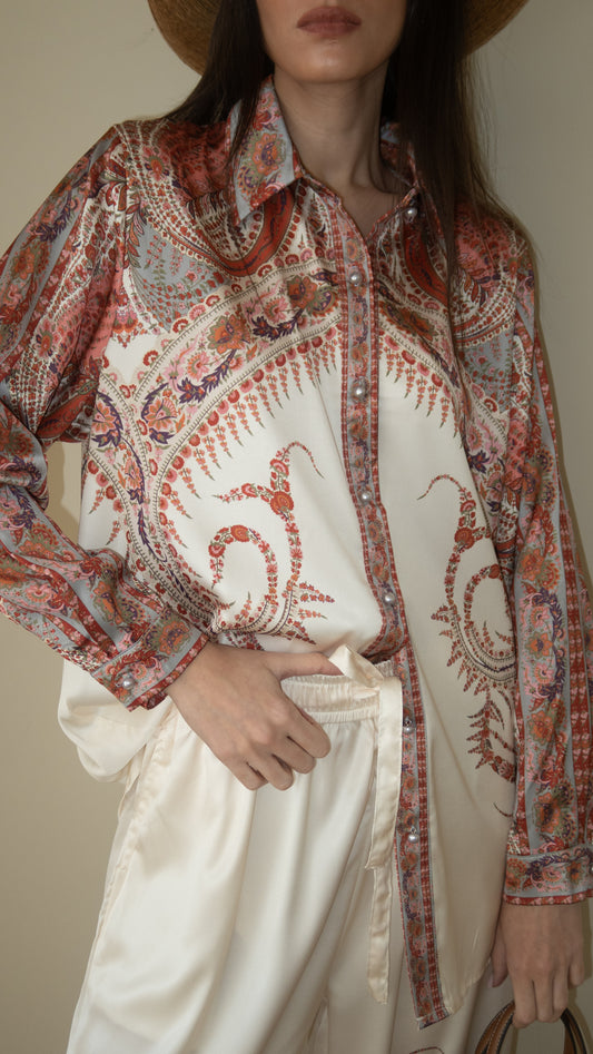 חליפת מכנס מלאניה | שמנת