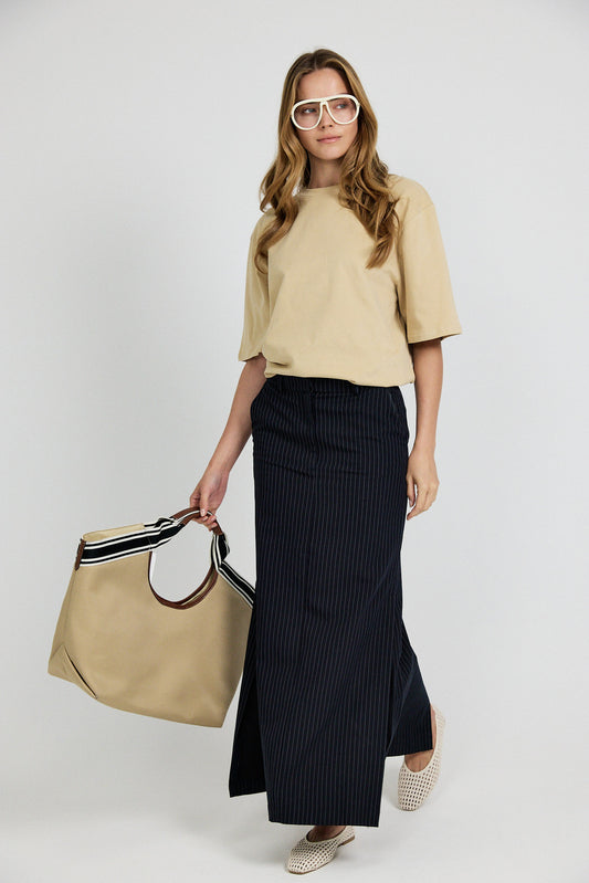 Urban Cargo Maxi  Skirt | black stripes