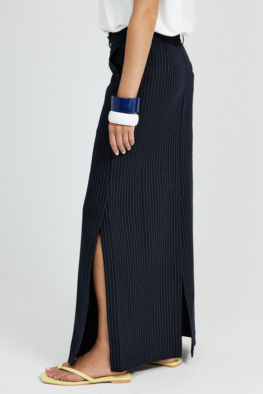 Urban Cargo Maxi  Skirt | black stripes