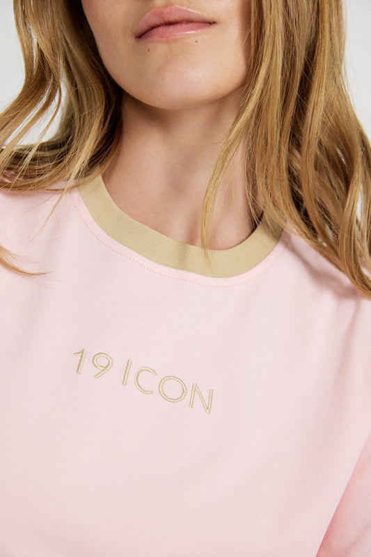Essential Ringer 19 ICON T Shirt-pink