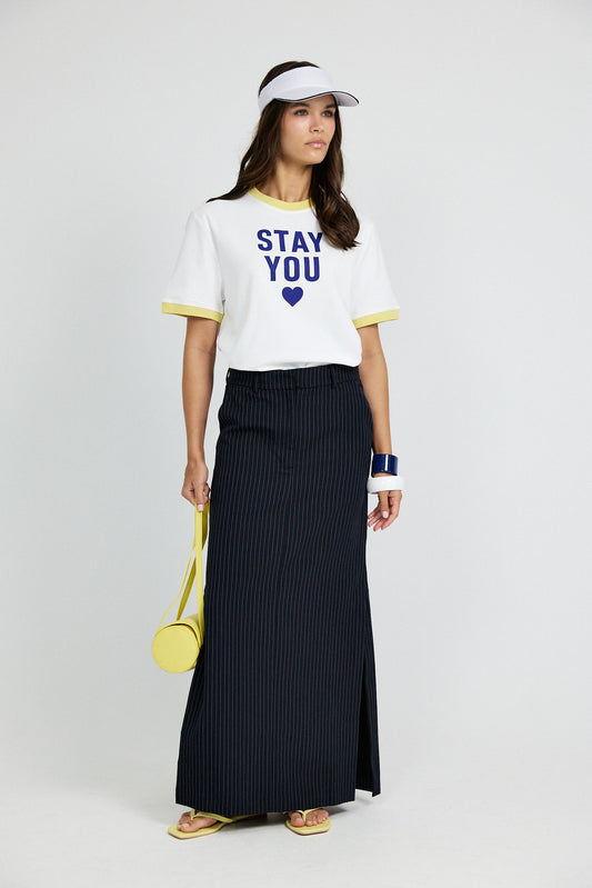 Urban Cargo Maxi  Skirt | black stripes